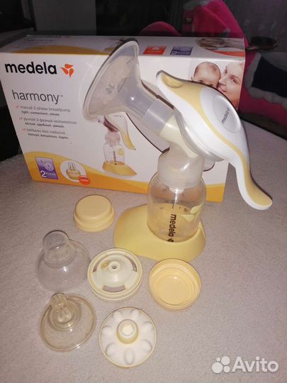 Молокоотсос medela ручной, накладки avent, ниблер