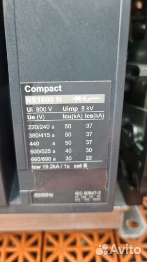 Автоматические выкл Schneider 1600А + мотор-привод