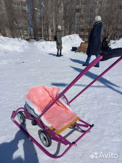 Детские санки коляска