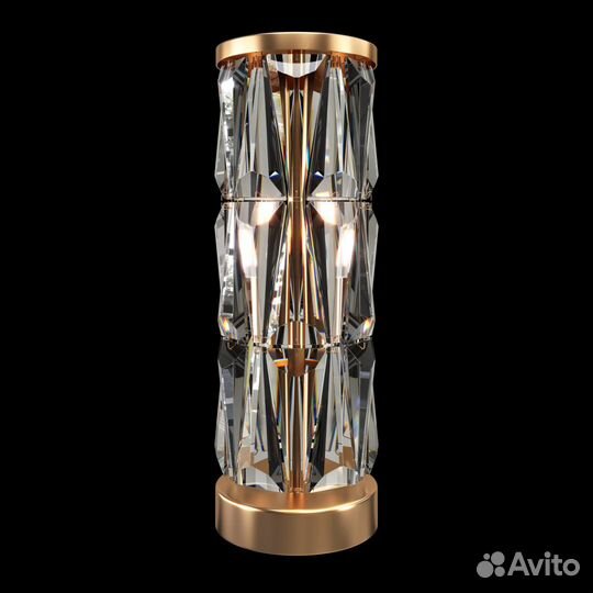 Светильник настольный металлический и хрустальный