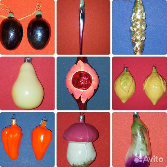 Ёлочные фрукты-овощи и сосульки