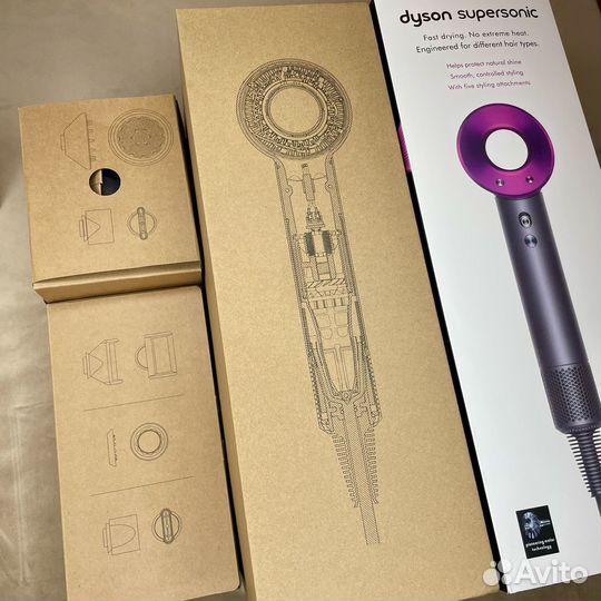 Фен Dyson 1600w Малайзия 5 магнитных насадок