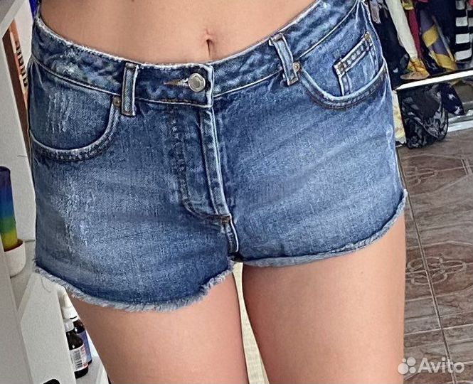 Шорты Moto Topshop размер s джинсовые мини