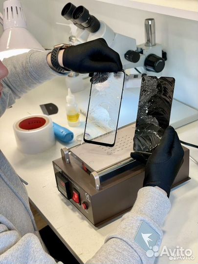 Переклейка стекла iPhone, Xiaomi, Samsung, Honor