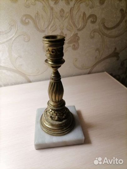 Антикварный подсвечник бронза
