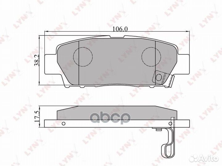 Колодки тормозные дисковые зад BD7513 lynxauto