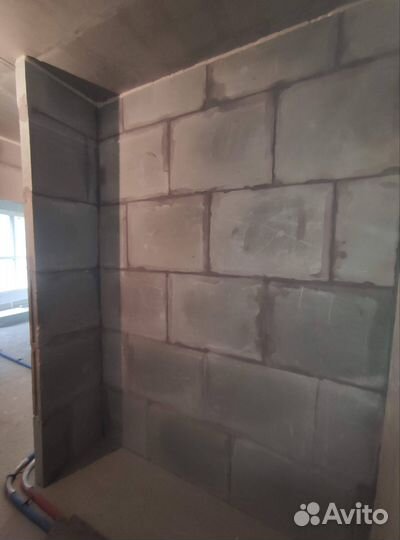 Возведение перегородок из Пгп и Газоблоков