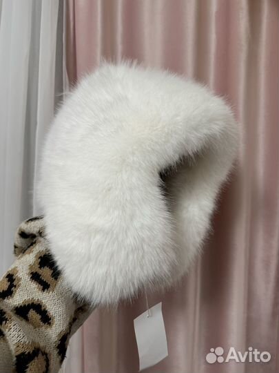 Шапка ушанка женская белая