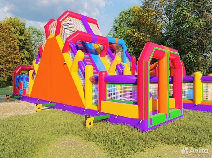 Большой надувной батут