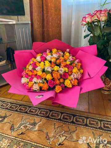 Шикарные букеты роз, доставка по городу