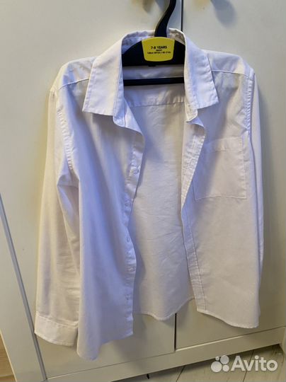 Белая рубашка на мальчика 134