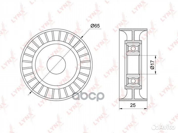 Ролик натяжной приводного ремня PB5202 lynxauto
