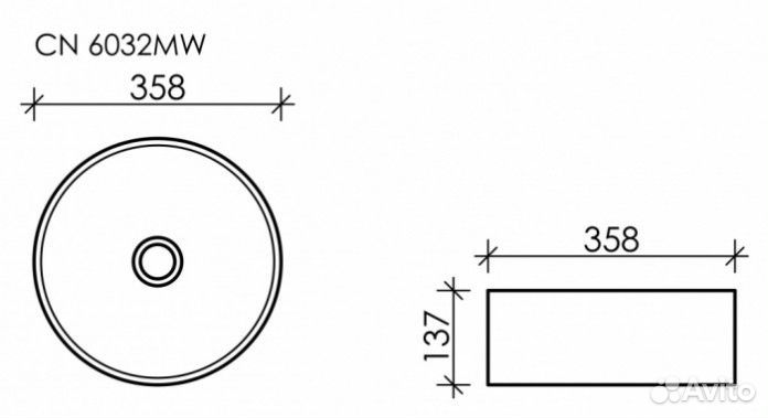 Раковина Ceramica Nova Element CN6032MW