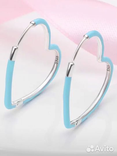 Серьги сердце