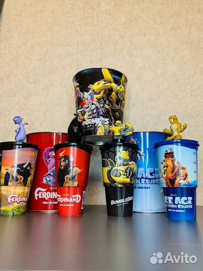 Кино вёдра для попкорна и стаканы