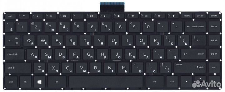 Клавиатура HP Stream 14-ax015ur без рамки, горизон