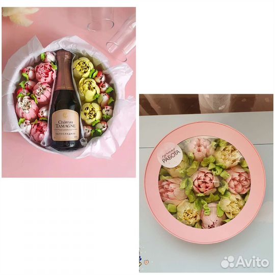 Зефир ручной работы, цветы из зефира