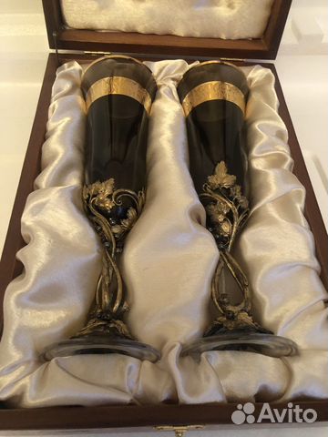 Эксклюзивные бокалы богемское стекло ручной работы