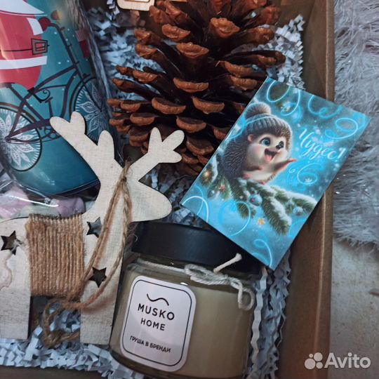 Готовый новогодний подарок с термостаканом #14