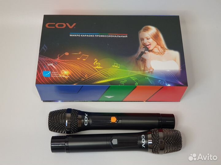Беспроводная караоке система 2 микрофона