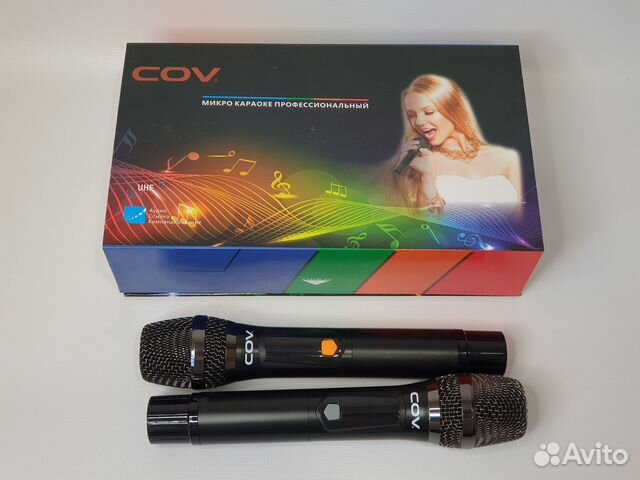 Беспроводная караоке система 2 микрофона