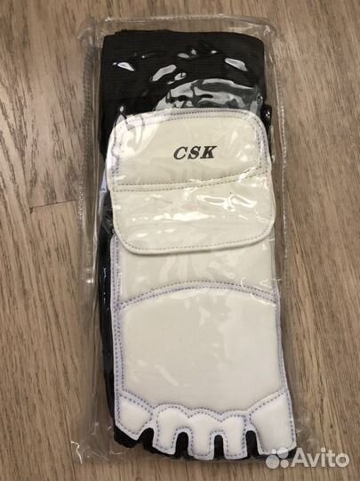 Защита р.S-XL стопы тхэквондо из кожи