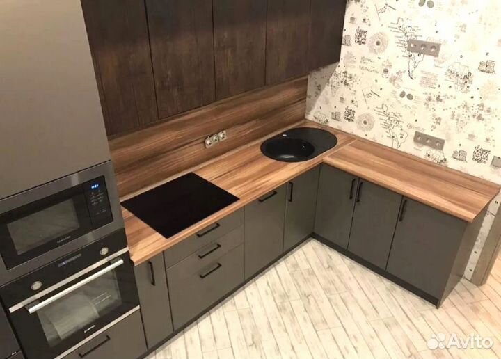 Прямая кухня Бриони. Кухня на заказ от фабрики