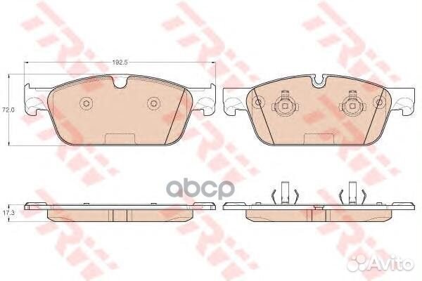 Колодки передние G166 GDB1970 TRW