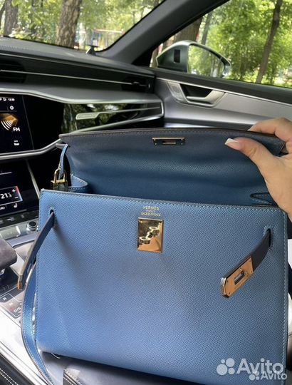 Сумка hermes kelly натуральная кожа