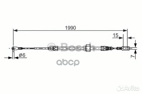 Трос ручного тормоза 1987477854 Bosch