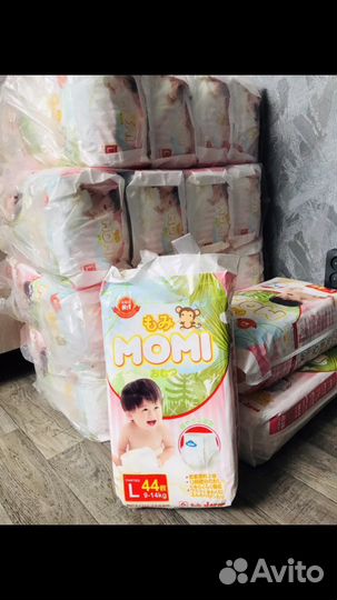 Подгузники трусики Momi L(9-14кг) Япония