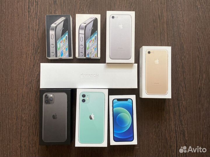Коробки 4, 4s, 7, 7s, 11pro, 11, apple watch 8