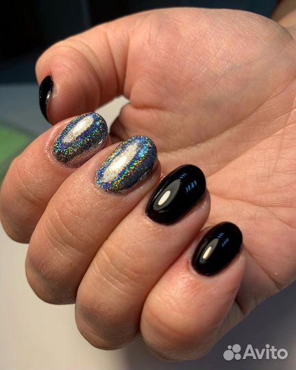 Маникюр с покрытием гель-лак и наращивание