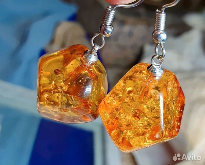 Украшения из янтаря серьги и кулоны