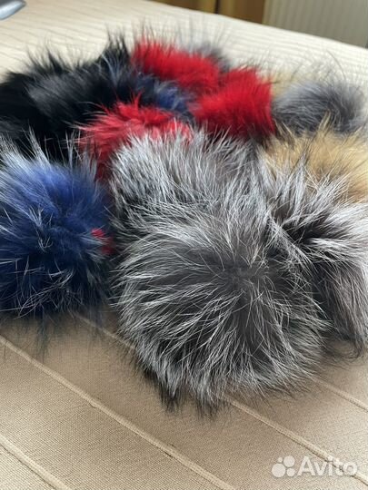 Помпоны из натурального меха