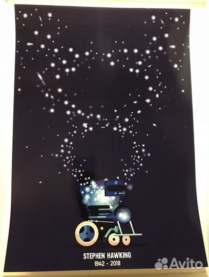 Плакат Теория Большого Взрыва постер стивен хокинг