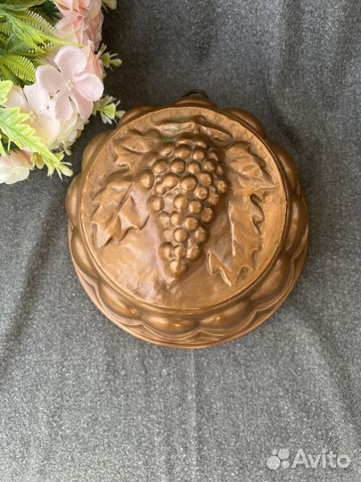 Медная форма для выпечки, декоративная