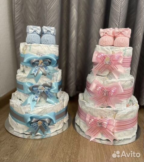 Торт из подгузников, подарки именные