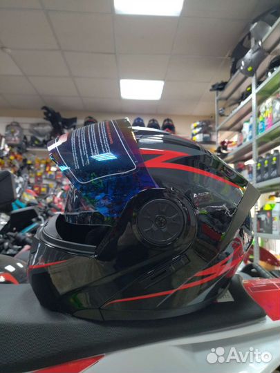 Шлем модуляр с очками ORZ