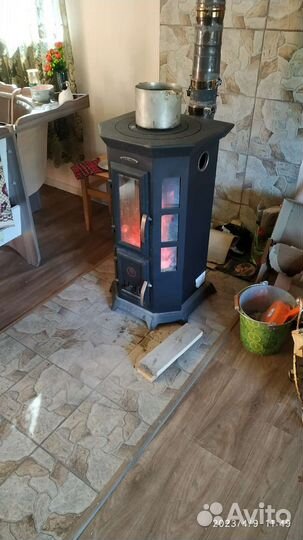 Печь камин дровяная