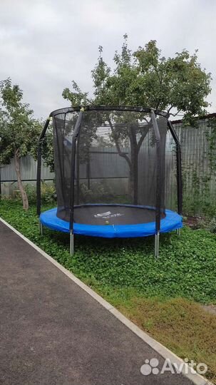 Батут с защитной сеткой Eclipse space Blue 8FT