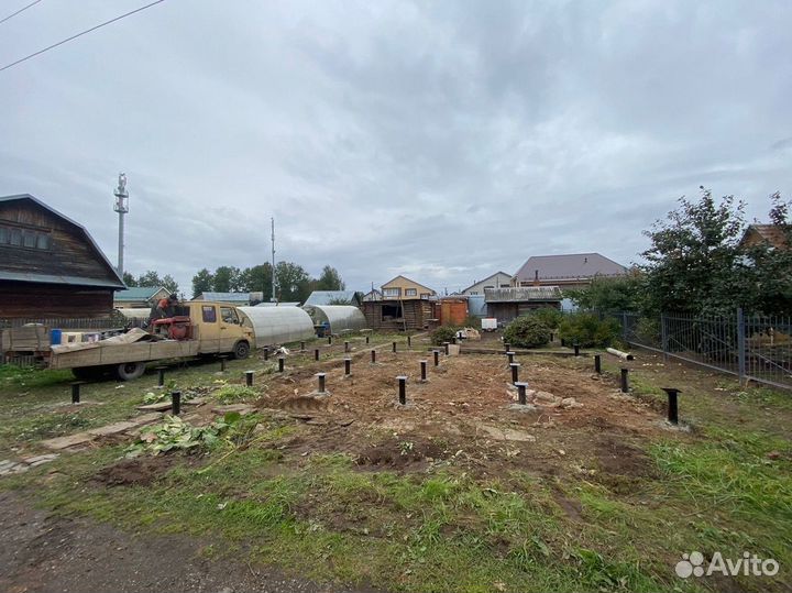 Свайно винтовой фундамент под ключ