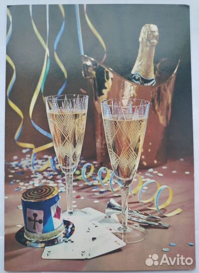 Открытки (Новый год, цветы) Венгрия начало 80-х