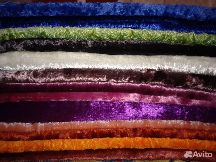 Большие лоскуты плюша 63*65, СССР