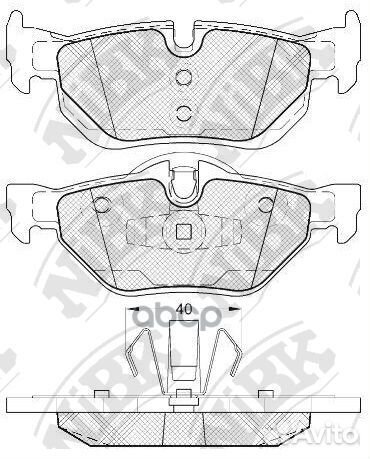 Колодки тормозные дисковые BMW 3 2.0 2007 - 201