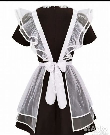 Белый школьный фартук