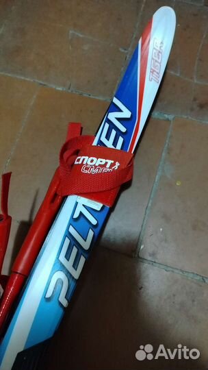 Лыжи с палками 110см