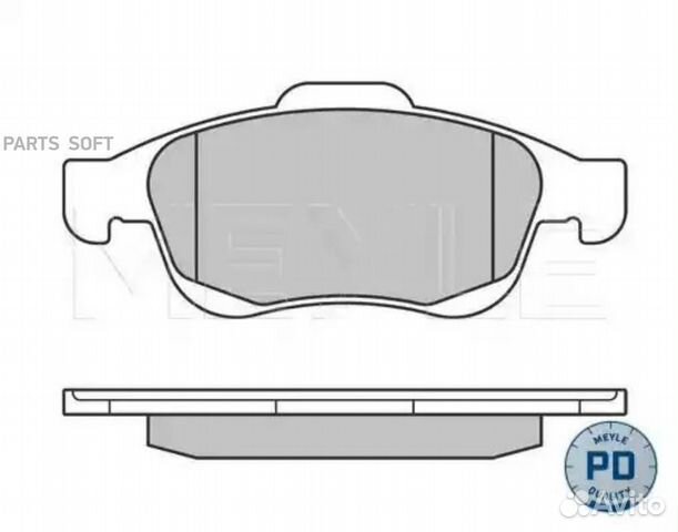 Meyle 0252453818PD Колодки тормозные PSA berlingo