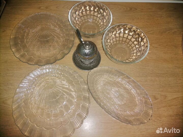 Набор посуды Салатники, поднос нержавейка