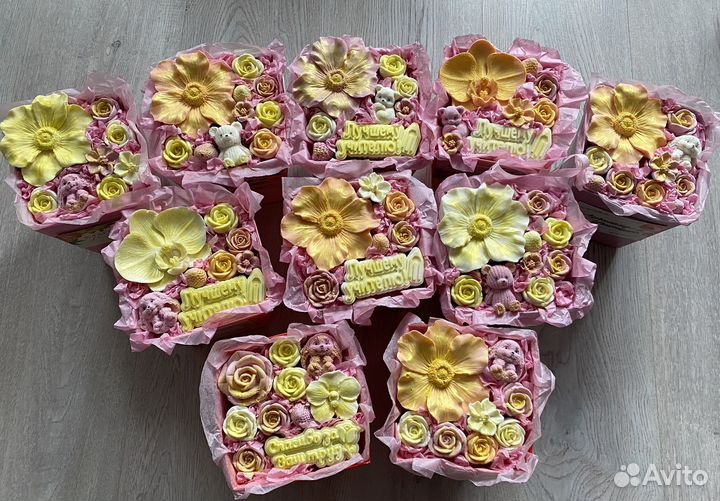 Шоколадный цветы учителю выпускной подарок